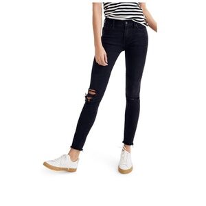Madewell 9" High Rise Skinny Black Jeans